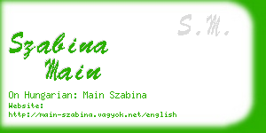szabina main business card